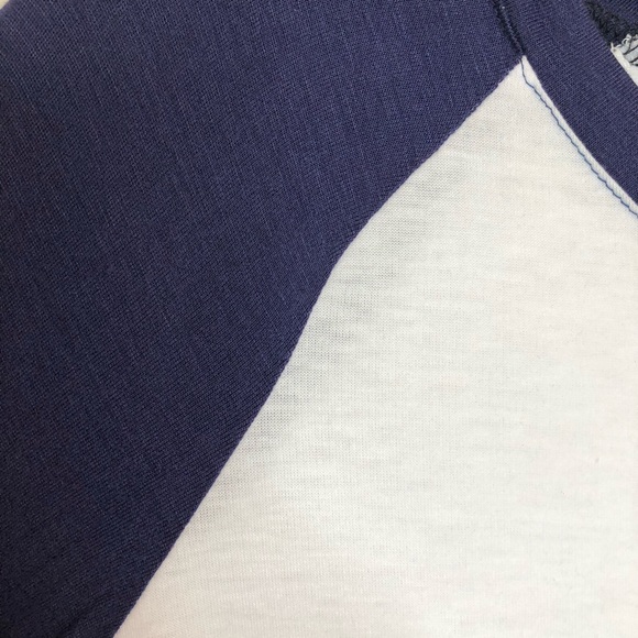 NYLON APPAREL 3/4 sleeve curved hem baseball tee s - Picture 4 of 4